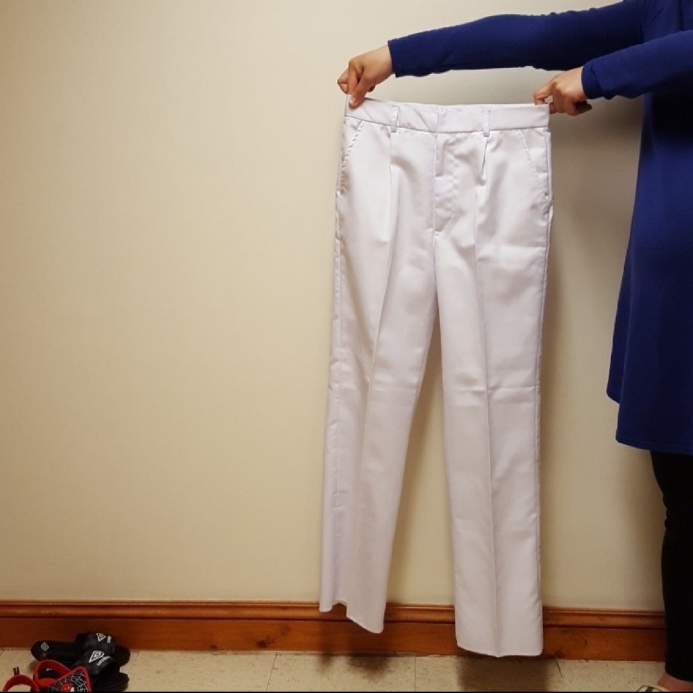 white formal pants for boys